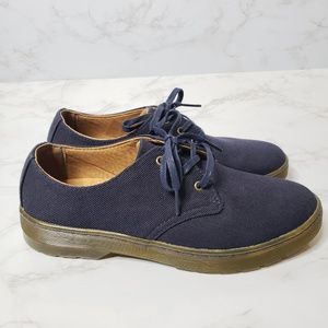 SOLD Dr. Martens Blue Gizelle 3 Eye Canvas Shoes